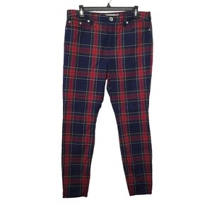 Vineyard Vines Women's Sz 12 Pants‎ Ankle Stretch Plaid Golf Comfort Cotton